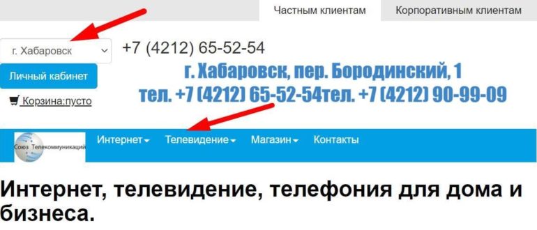 Союз Телекоммуникаций в Хабаровске, Вяземске